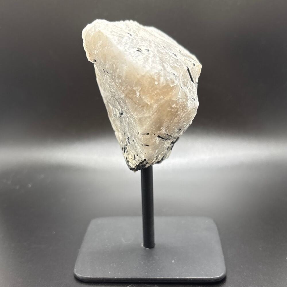 Amazing Tourmalinated Quartz Specimen on Stand